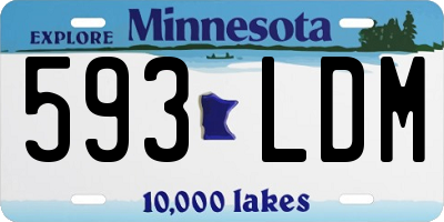 MN license plate 593LDM