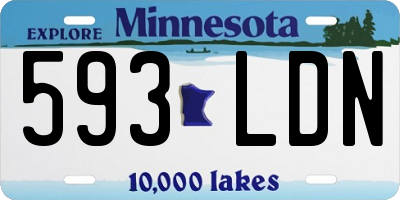 MN license plate 593LDN