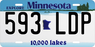MN license plate 593LDP