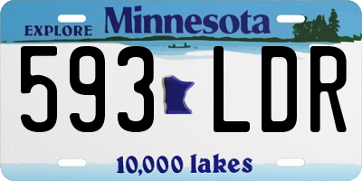MN license plate 593LDR