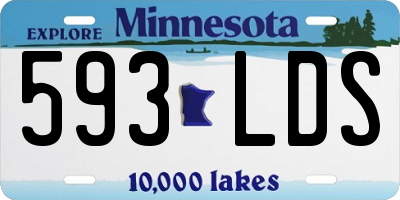 MN license plate 593LDS