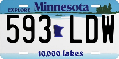 MN license plate 593LDW