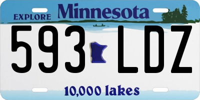 MN license plate 593LDZ