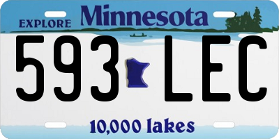 MN license plate 593LEC