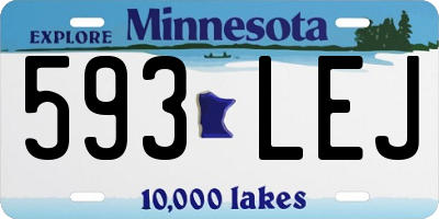 MN license plate 593LEJ