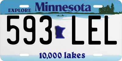 MN license plate 593LEL