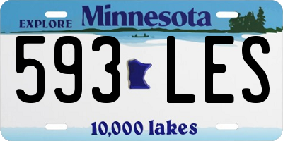 MN license plate 593LES
