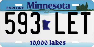 MN license plate 593LET