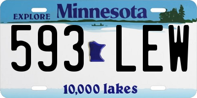 MN license plate 593LEW