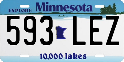 MN license plate 593LEZ