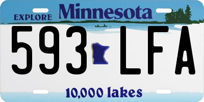 MN license plate 593LFA