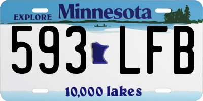 MN license plate 593LFB