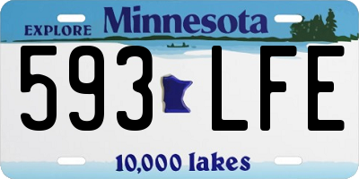 MN license plate 593LFE