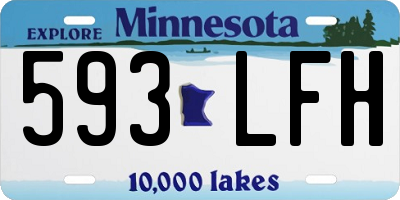 MN license plate 593LFH