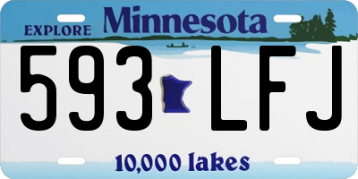 MN license plate 593LFJ