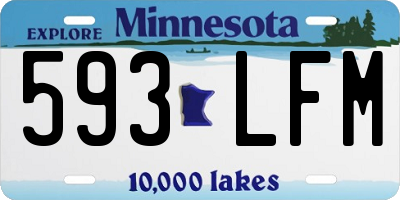 MN license plate 593LFM