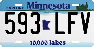 MN license plate 593LFV