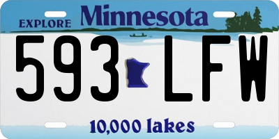 MN license plate 593LFW