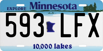 MN license plate 593LFX