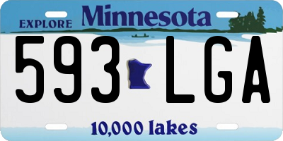 MN license plate 593LGA