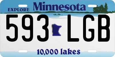 MN license plate 593LGB