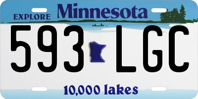MN license plate 593LGC