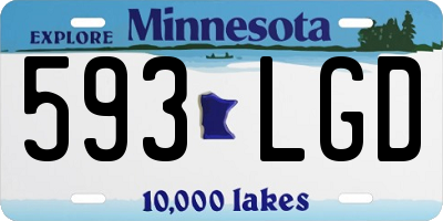 MN license plate 593LGD