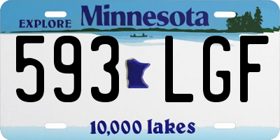 MN license plate 593LGF