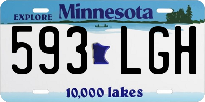 MN license plate 593LGH