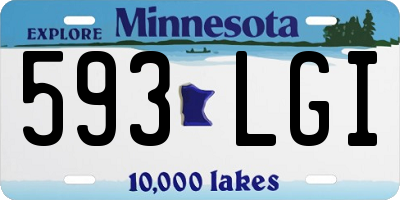 MN license plate 593LGI