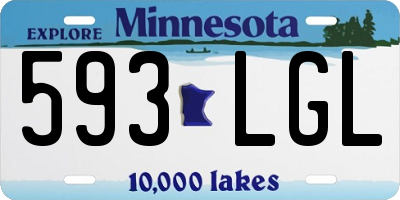MN license plate 593LGL
