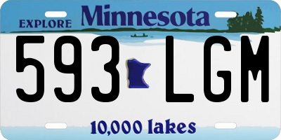MN license plate 593LGM