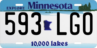MN license plate 593LGO