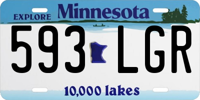 MN license plate 593LGR