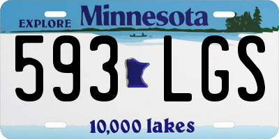 MN license plate 593LGS