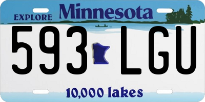 MN license plate 593LGU