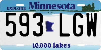MN license plate 593LGW