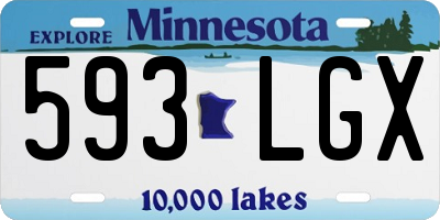 MN license plate 593LGX