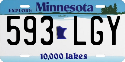 MN license plate 593LGY
