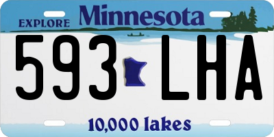 MN license plate 593LHA