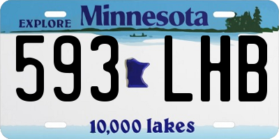 MN license plate 593LHB