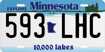 MN license plate 593LHC