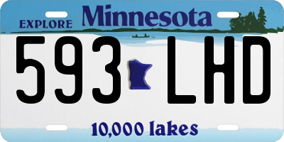 MN license plate 593LHD