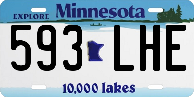 MN license plate 593LHE