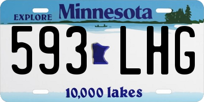 MN license plate 593LHG