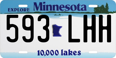 MN license plate 593LHH