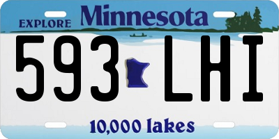 MN license plate 593LHI