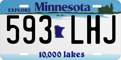 MN license plate 593LHJ