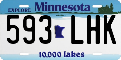 MN license plate 593LHK