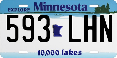 MN license plate 593LHN